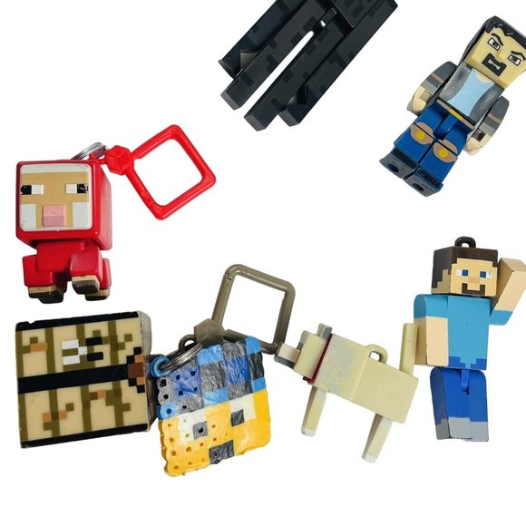 Minecraft Kids Toy Random Lot Action Minifigures Animals Figure Blocks Keychain - Picture 6 of 13